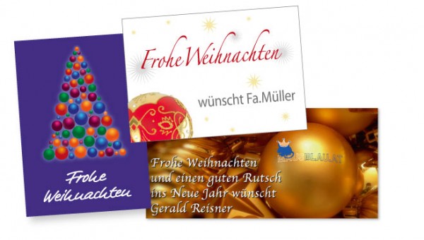 Weihnachtskarten von Mausblau