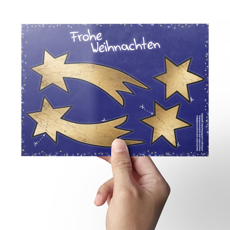 Weihnachtskarte Flyer Ausschneiden Basteln Grafik Burgenland Mausblau At