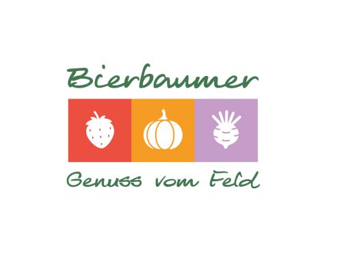 Logo­de­sign für Bier­bau­mer — Genuss vom Feld