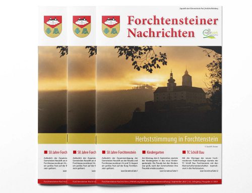 Pro­duk­tion der Gemein­de­zei­tung Forch­ten­stein (Herbst 2021)