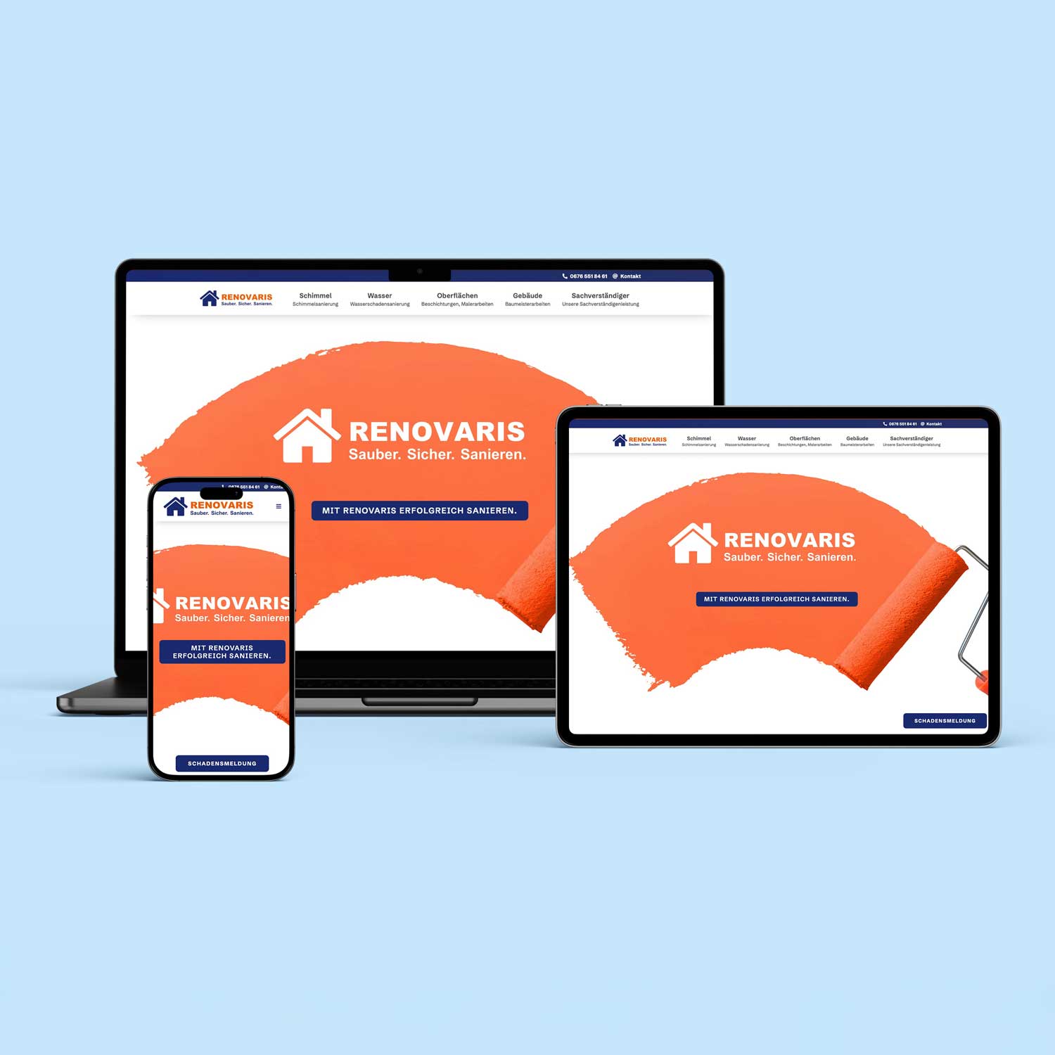 Renovaris Sanierung: Neue Website von Mmausblau